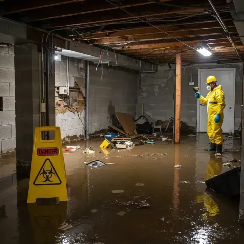 Flooded Basement Electrical Hazard in Galliano, LA Property